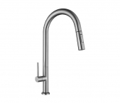Abagno Pillar Sink Tap With Pull-out Spray LKT-028P-SS