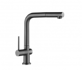 Abagno Pillar Sink Tap With Pull-out Spray LKT-029P-BN