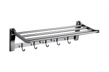 Abagno Foldable Towel Rack With Hooks TR-6202-ST